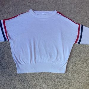 Garage Long Sleeve White Shirt with stripes
